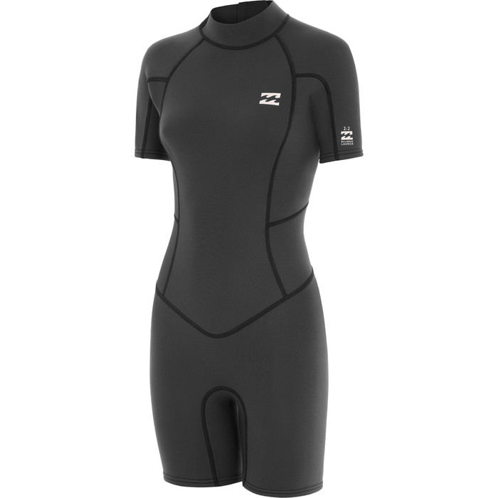 2022 Billabong Womens Launch 2mm Back Zip Shorty Wetsuit 042G19